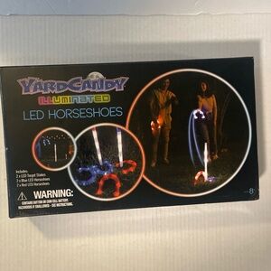 Yard Candy Illuminated LED Horseshoes Outdoor Tailgate Lawn Game Set NEW